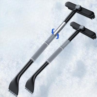 Universal Snow Scraper Brush 2 In 1 Windshield Defrosting Removable and Washable Encrypted Brush Antifreeze Handle Snow Shovel
