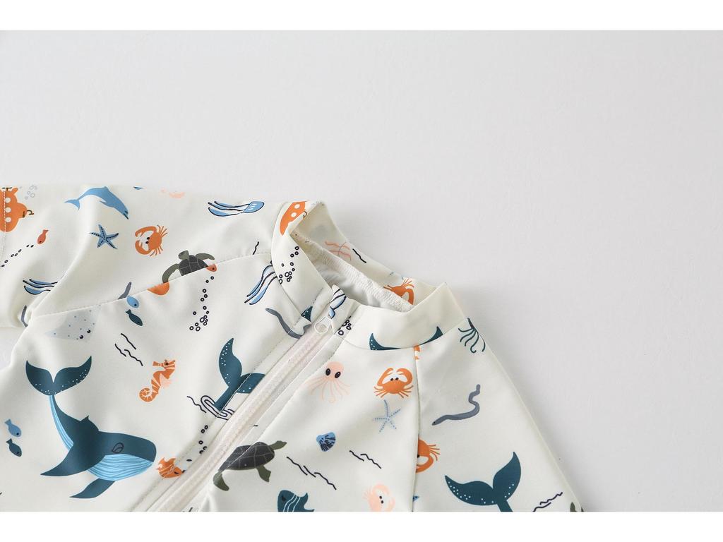 Ocean One-Piece Boys' Quick-Dry Swimsuit - Cute Sunscreen Beachwear