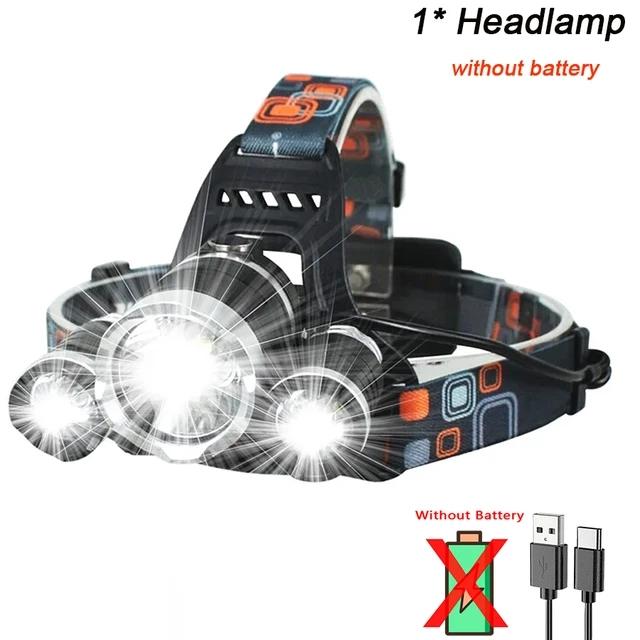 Portable Super Bright Led Headlamp Use 18650 Battery Rechargeable Head Flashlight Outdoor Camping Fishing Hunting Headlight