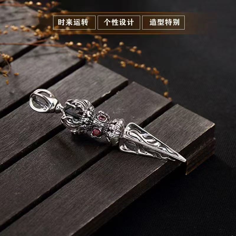 Demon Suppressing Pestle Sweater Necklace Men'S And Women'S Personality Hip Hop Trend Street Dazzling Long Sweater Chain Accessories