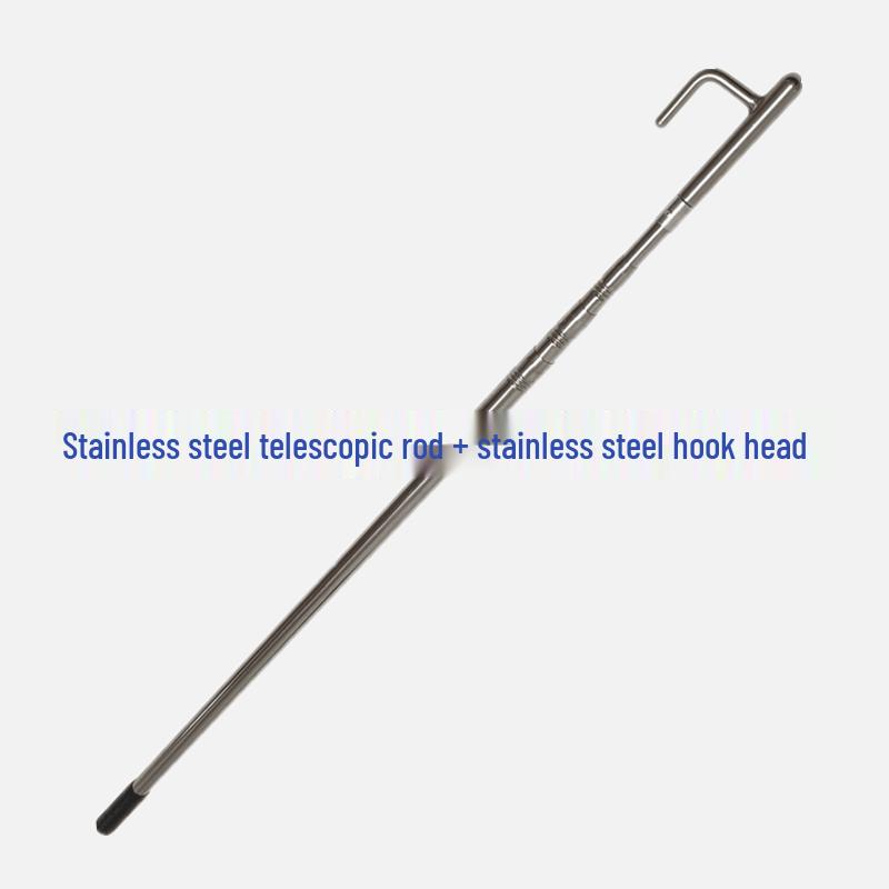 Marine Telescopic Stainless Steel Life-Saving Pole with Hook