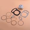 13011-KT0-305 1 set Seturi de garnituri pentru segmente de piston, metal argintiu, 65,5 mm x 43 mm, potrivite pentru Honda XL200R XR200R XR200 1983