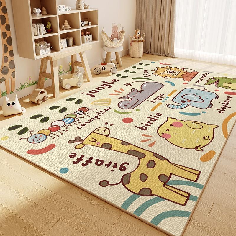 Cute Animal Pig Patterns Carpet Children's Bedroom Crawl Soft Mat Non Slip Sofa Floor Large Area Decor Rug Home Indoor Doormats