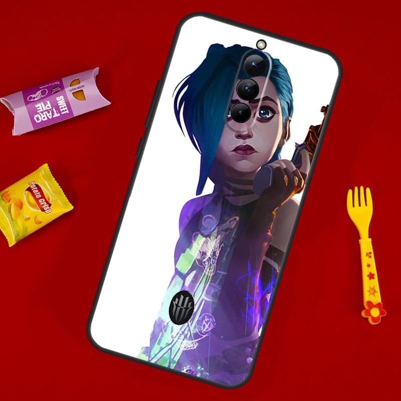 Arcane Jinx Vi Anime For ZTE Nubia Red Magic 8 Pro Plus Soft Case For Redmagic 7 Pro 7S 5G 5S 6R 6S 6 Pro Cover