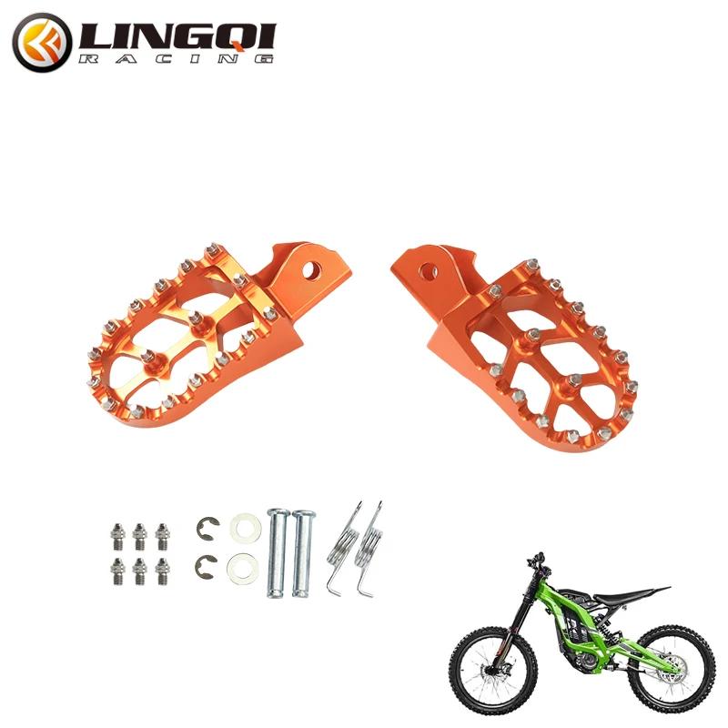 

LINGQI RACING Алюминиевый сплав Подножка Подножка Педаль Колышек Для CRF125 250 500 Light Bee X S Talaria Sting Мотокросс Питбайк оранжевый