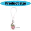 3D Fruit Pendant Keychain Strawberry Key Holder Handmade Car Key Accessory Handbag Decoration for Fashion Enthusiasts