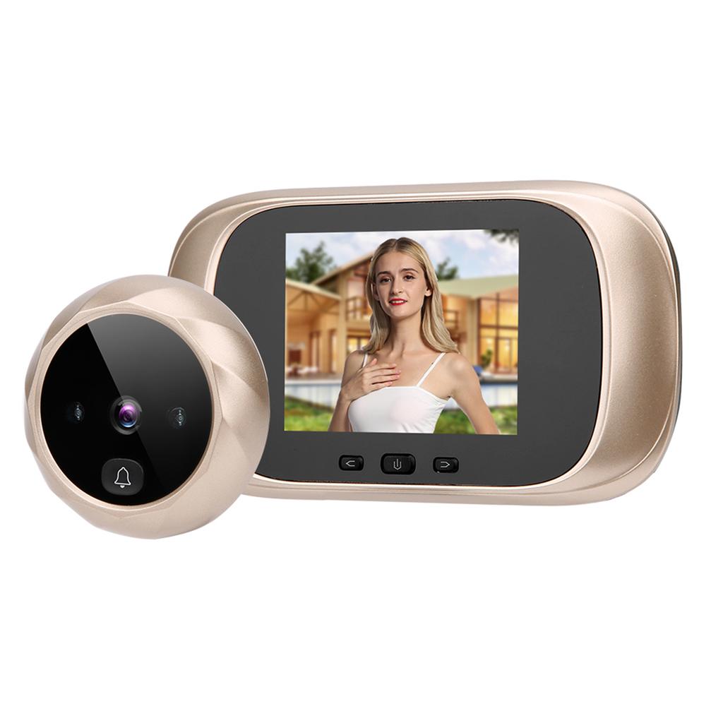 Visor de Porta Visual LCD TFT de 2,8 polegadas Visão Noturna IR Câmera de Armazenamento Cíclico Campainha Ding Dong Controle de Acesso Inteligente