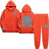 Chasing Sunsets Threaded Peripheral Printing Men's and Women's Sweatshirts Sweatpants Set Hoodie Straight Pants Set