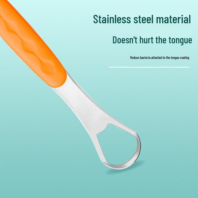 Skrobak do języka ze stali nierdzewnej - Narzędzie do higieny jamy ustnej do usuwania nieświeżego oddechu, Rozmiar dla dorosłych, W pudełku