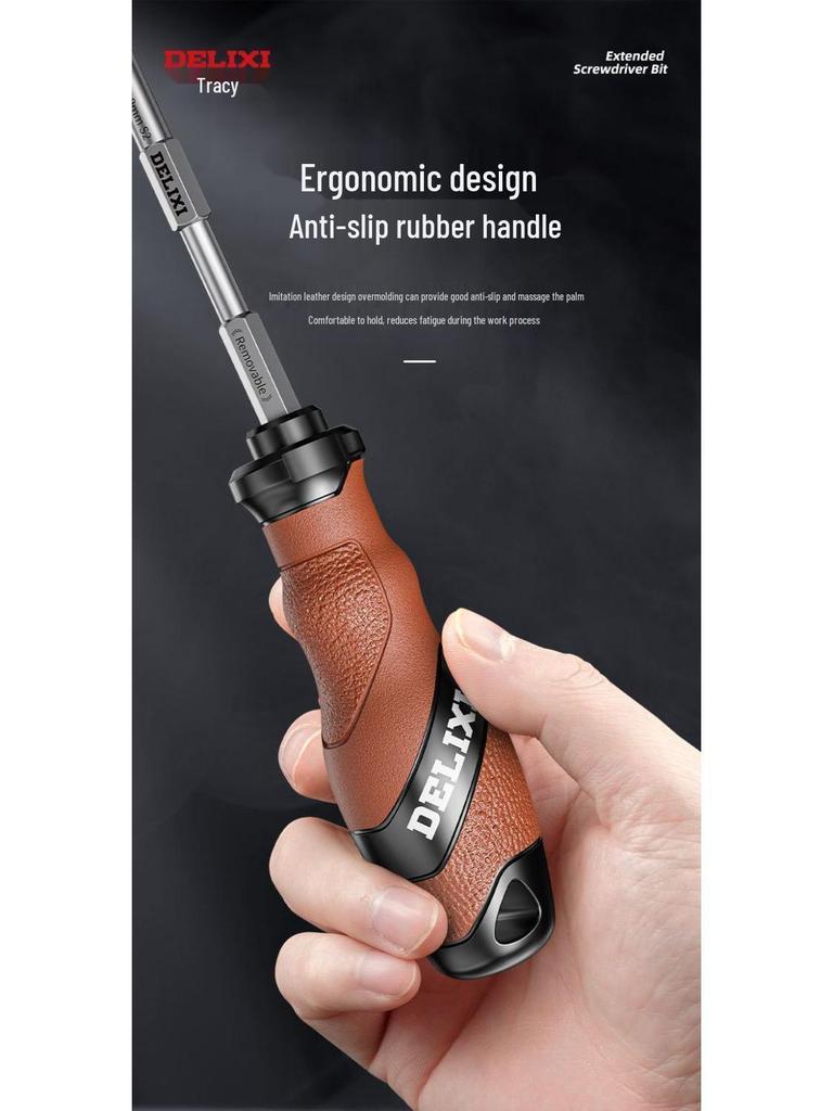 Delixi Multifunctional Screwdriver Set with Triangular and Torx Bits