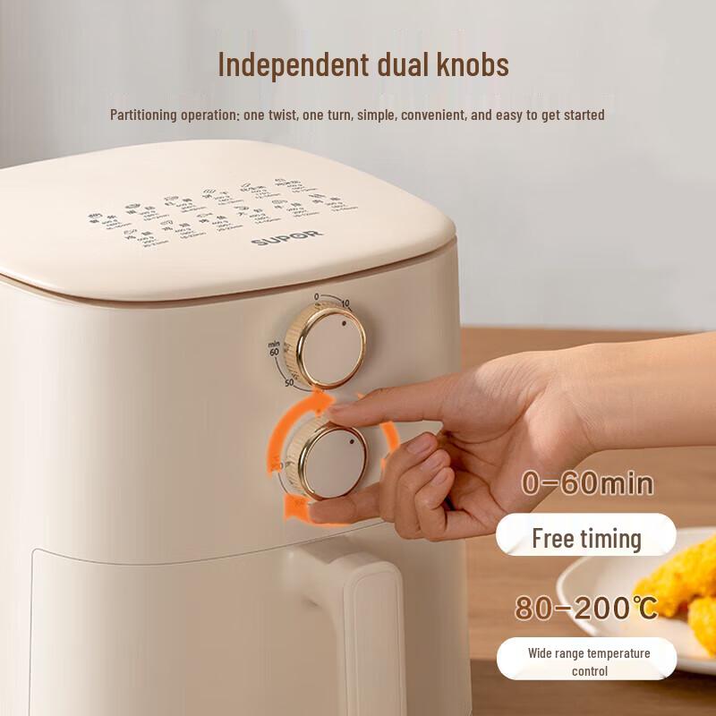 Supor KJ50D827 5L Automatic Steam Air Fryer CN Plug (adapter Included)