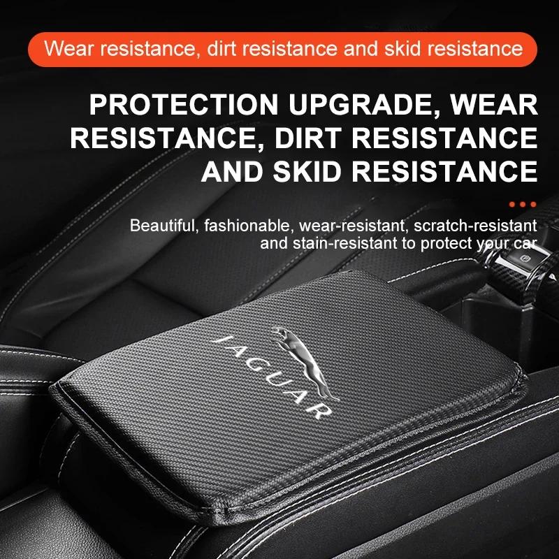 Car Storage Box Cover Pad Armrest Mat Center Console Arm Rest Protection Cushionionn For Jaguar XF XJ XE S-Type F-Type X-Type F-Pace I-Pace E-Pace XFR