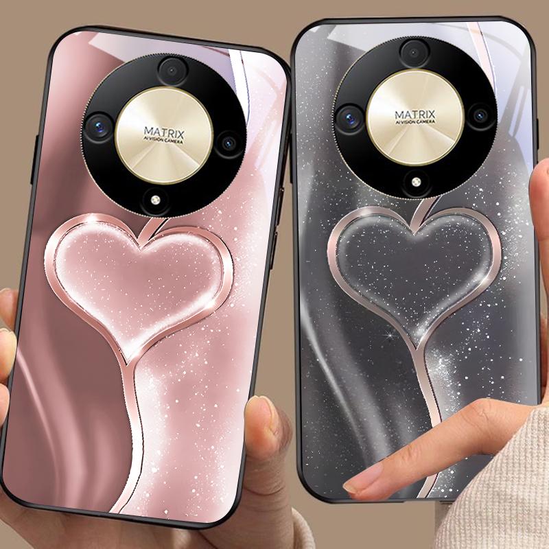 Gradual Love Big For Honor Magic 6 50 70 90 Lite X7b 200 Pro Nova 10 Nova 5T X6 P30 Pura 70 Ultra Tempered Glass Phone Case