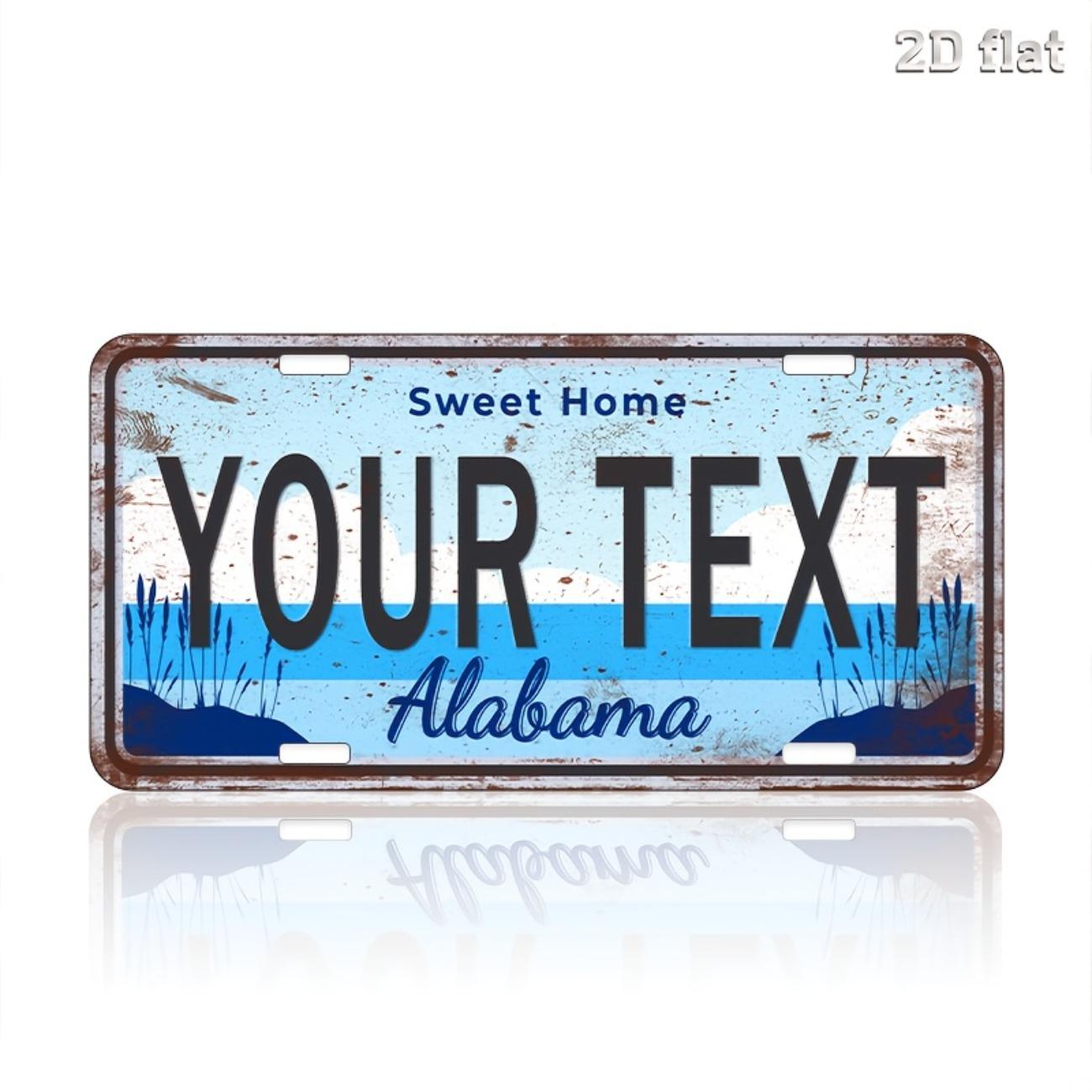 Custom US State Metal Sign Tin Plate Art Retro Wall Decor for Cafe Bar Home чёрный