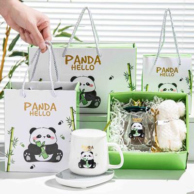 Keramický pohár Panda Hrnek k narozeninám Dárkový pohárek na ručníky Dárek k otevření dárku