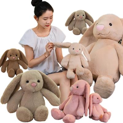 Kawaii Stuffed Long Ear Rabbit Plush Toy Bunny Cartoon Soft Doll Babies Girls Sleeping Companion Plush Doll Birthday Xmas Gift