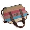 Canvas Leisure Retro Fashion Art Institute Single Shoulder Diagonal Span Large Capacity Women's Bag Color Patchwork Bag