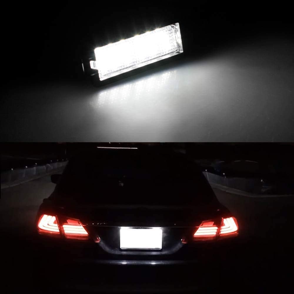 LED License Plate Light Lamp Assembly For 2015- Dodge Charger Challenger Chrysler 300 Pacifica Jeep Compass 6000K Dimond White, Pack of 1