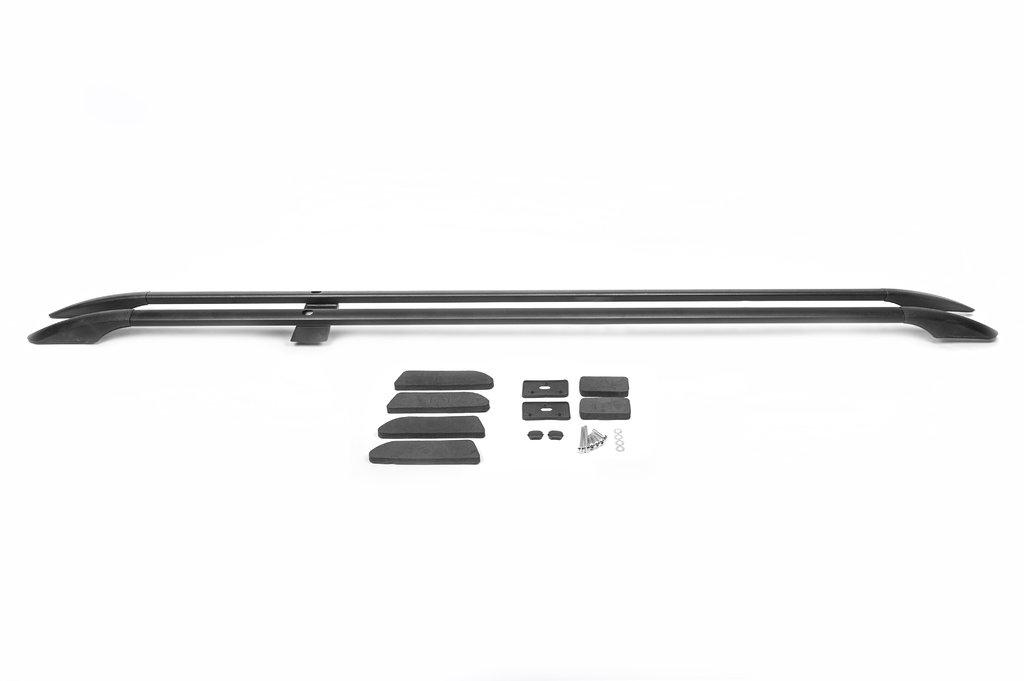 Roof Rails Black Short Base, Cast Iron Legs for Fiat Talento 2016-