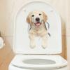 Lovely Dog Kitten Broke Hole Toilet Stickers For Washroom Home Decoration Diy 3d Ainimal Mural Art Cartoon Puppy Pvc Wall Decals