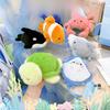 Shark Turtle Crab Ocean Family Plush Keychain With Soft Material For Gift And Decoration