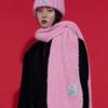 RECLOW HALFNA MUFFLER BEANIE SET PINK