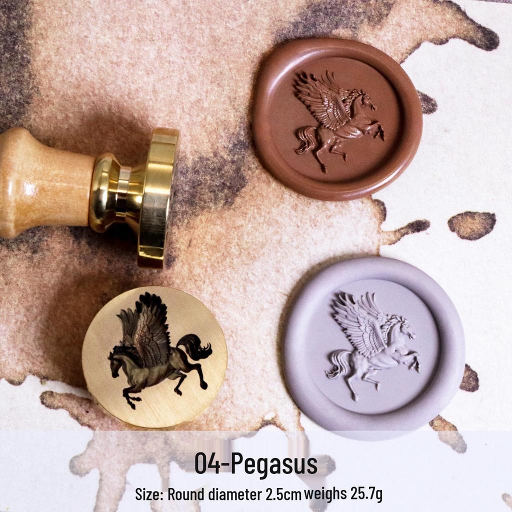 Three-Dimensional Engraved Brass Wax Seal Stamp Head with Frosted Irregular Multi-Layer Design