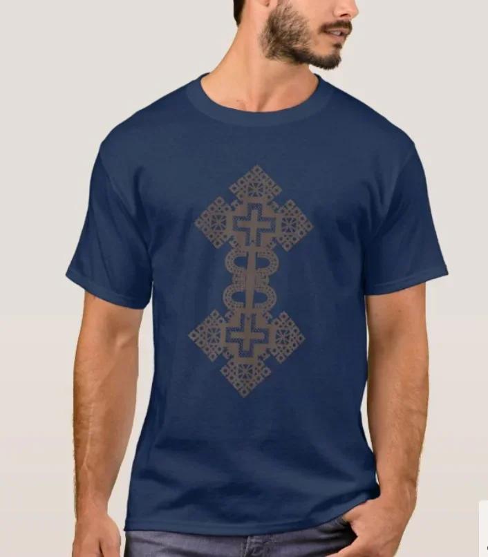 

Ethiopian Orthodox Church Cross TShirt 100 Cotton ONeck Summer Short Sleeve Casual Mens Tshirt Size S3XL 4XL