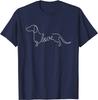 Bassotto Chiweenie Cane Salsiccia Amore Arte Schizzo Regalo Maglietta Uomo Donna Maglietta Grafica Magliette Casual Cotone Quotidiano Quattro Stagioni