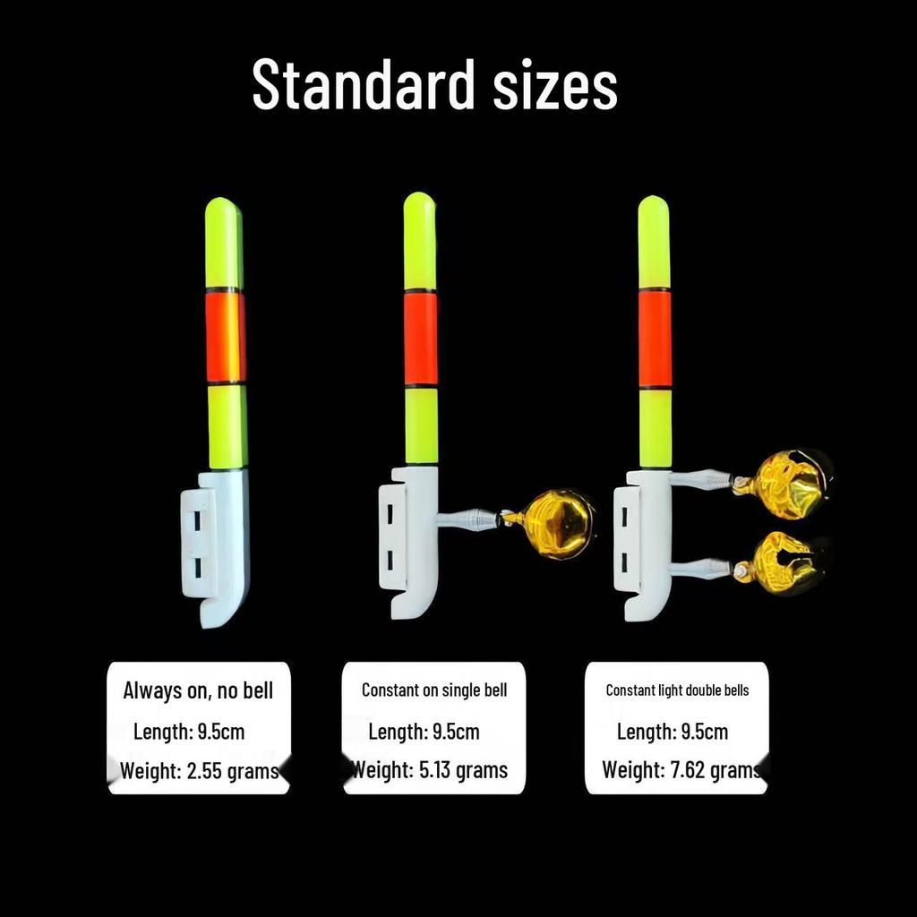 Luminous Night Fishing Electronic Rod Tip Light and Alarm for Hand, Sea, Raft, and Casting Rods.