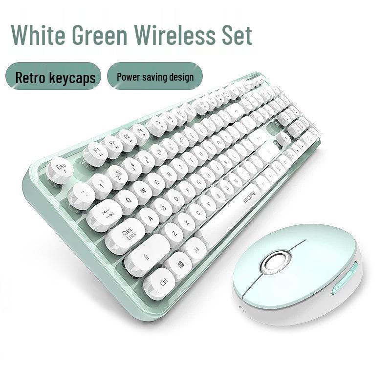 Skyreach Cute Punk Colorful Lipstick Wireless Keyboard & Mouse Set for Girls’ Office