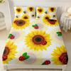 Sunflower Healing Pattern Sheet Three-Piece Digital Printing Bedding Sheet Three-Piece Sheet Children Adult