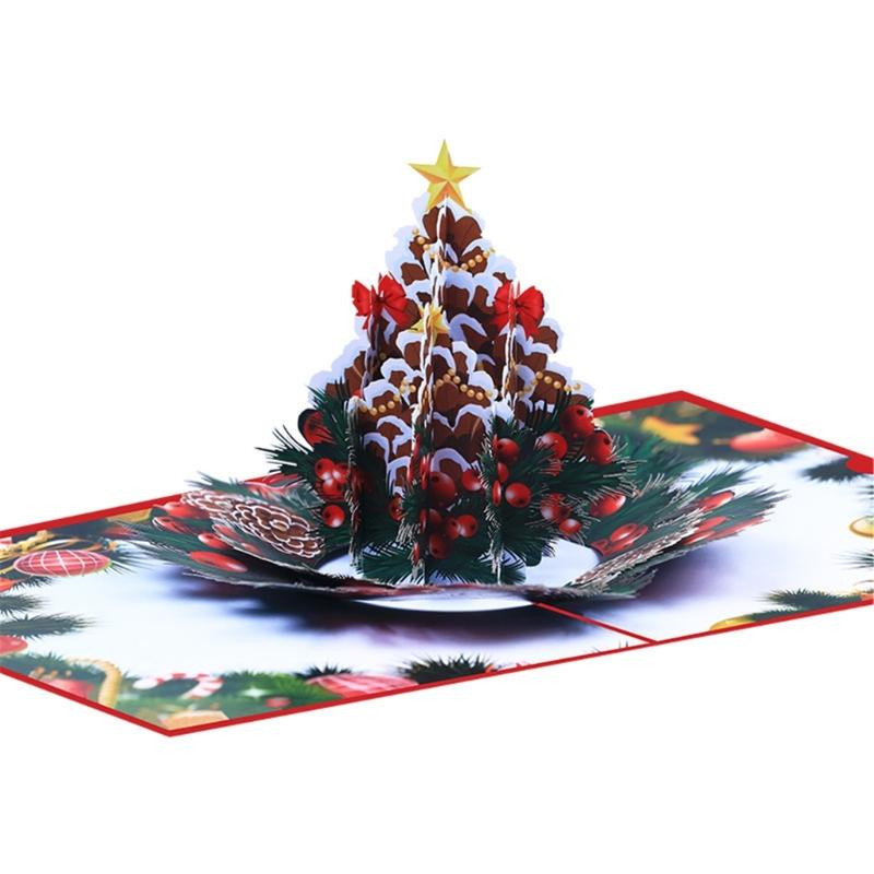 3D Pinecones Festives Card with Envelope Greeting Card for Seasonal Greetings Stylish Invitation Card Home Decoration