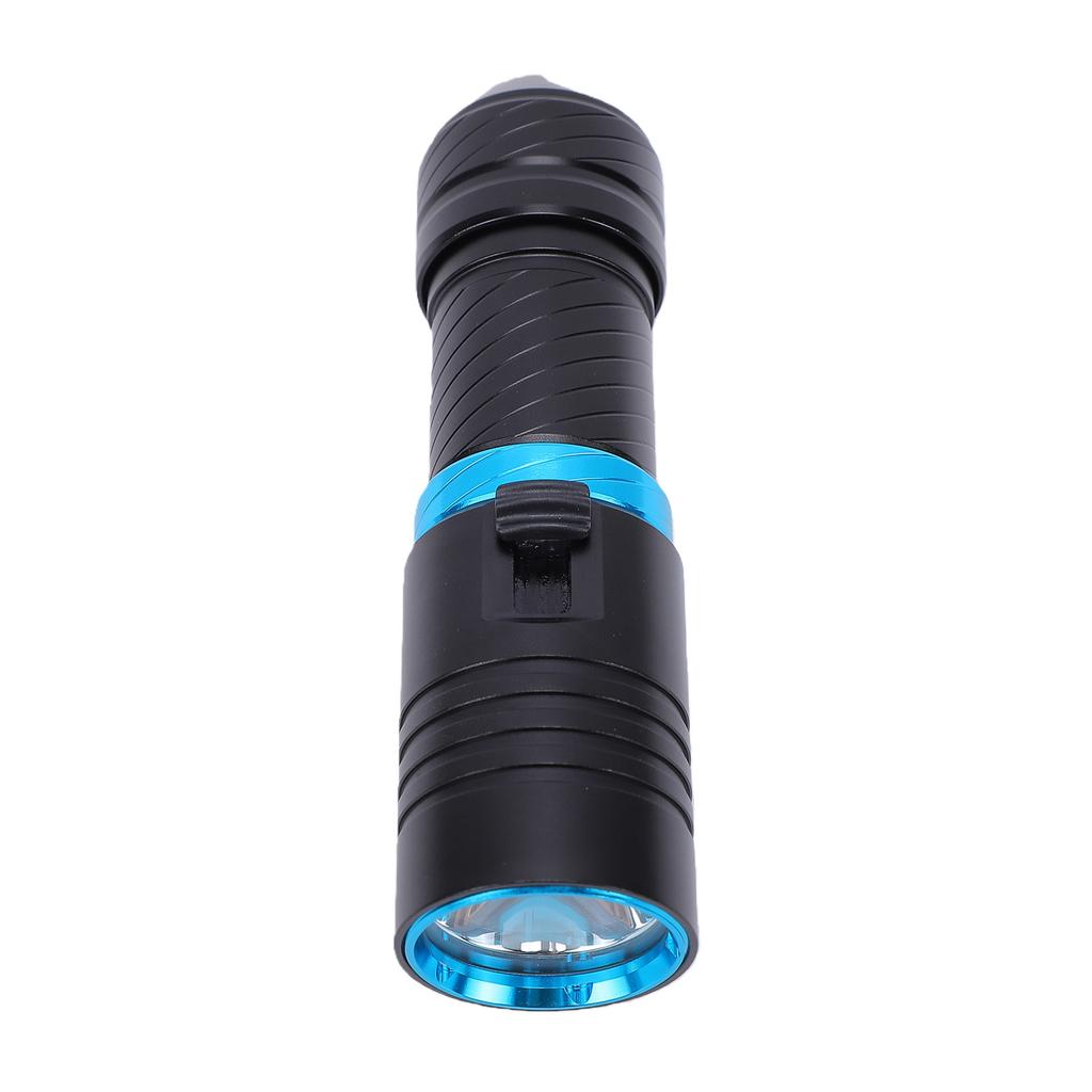 Diving Flashlight 1000lm High Brightness Water Proof Underwater Light with Non Slip Grip Rechargeable Battery for