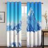 Natural Scenery Pattern High Shading Curtain Snow Mountain Lake Forest Cloud Sunset Waterfall Drape for Bedroom Hotel Studio