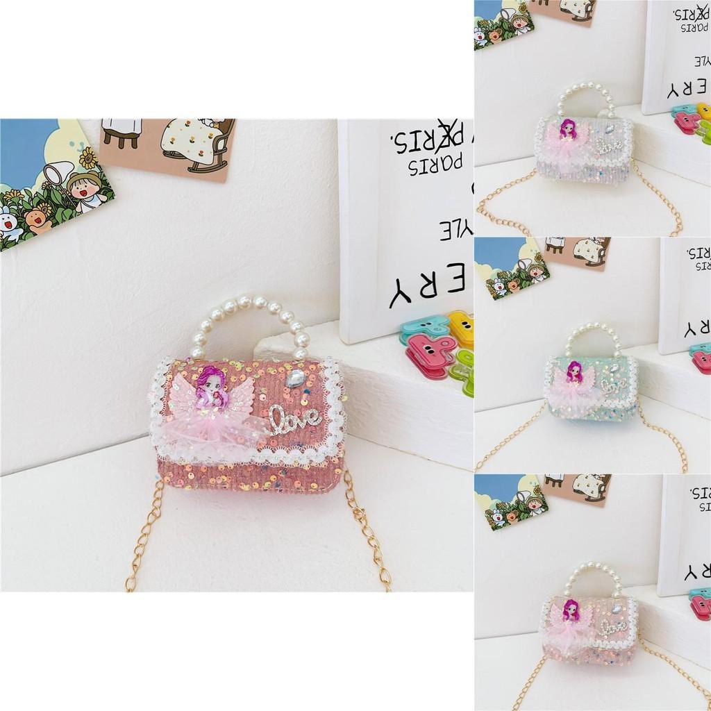 Charming Children's Mini Bag With Soft Polyester Material And Lovely Pearl Accents