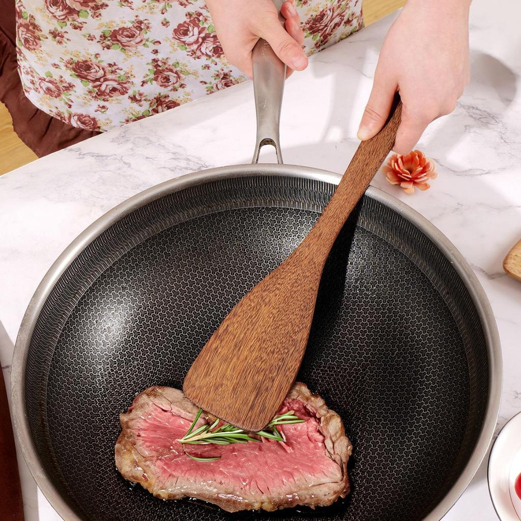 Senlan Non-Stick High-Temperature Resistant Kitchen Frying Spatula with Long Handle