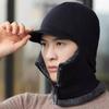 Winter Cold-weather Daily Hat with Zipper Balaclava Knit