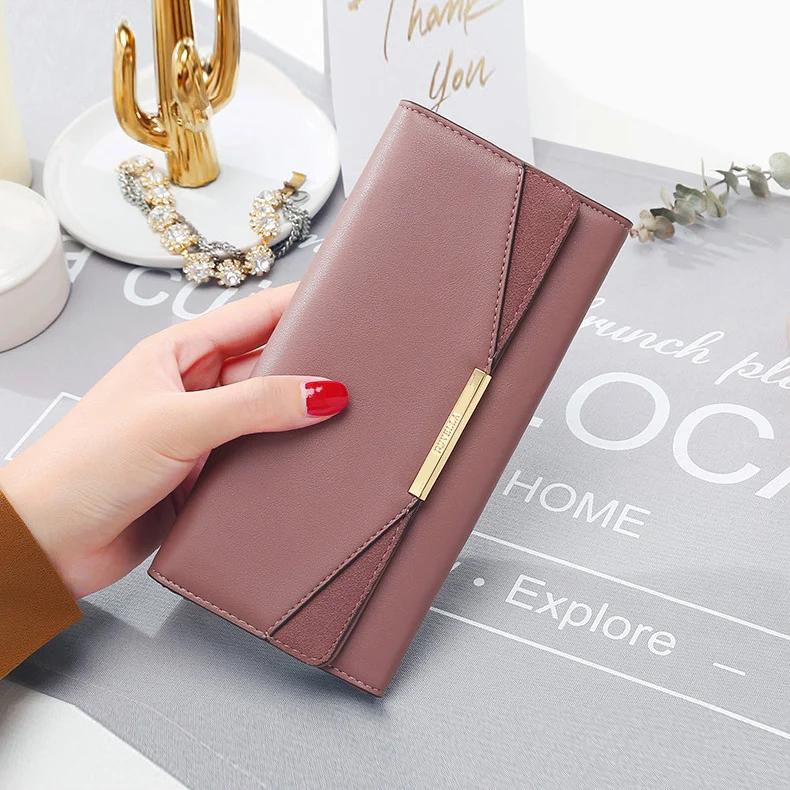 Women's Envelope Wallet High Quality Clutch Purse Large Capacity Mobile Money Card Holder Women's Advanced Long Money Clip