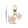 Alloy Sakura Flower Keychain Graceful Floral Design with Tag Suitable for Bag Charm Car Keys Couples Birthday & Holiday Gifts Pink Gifts