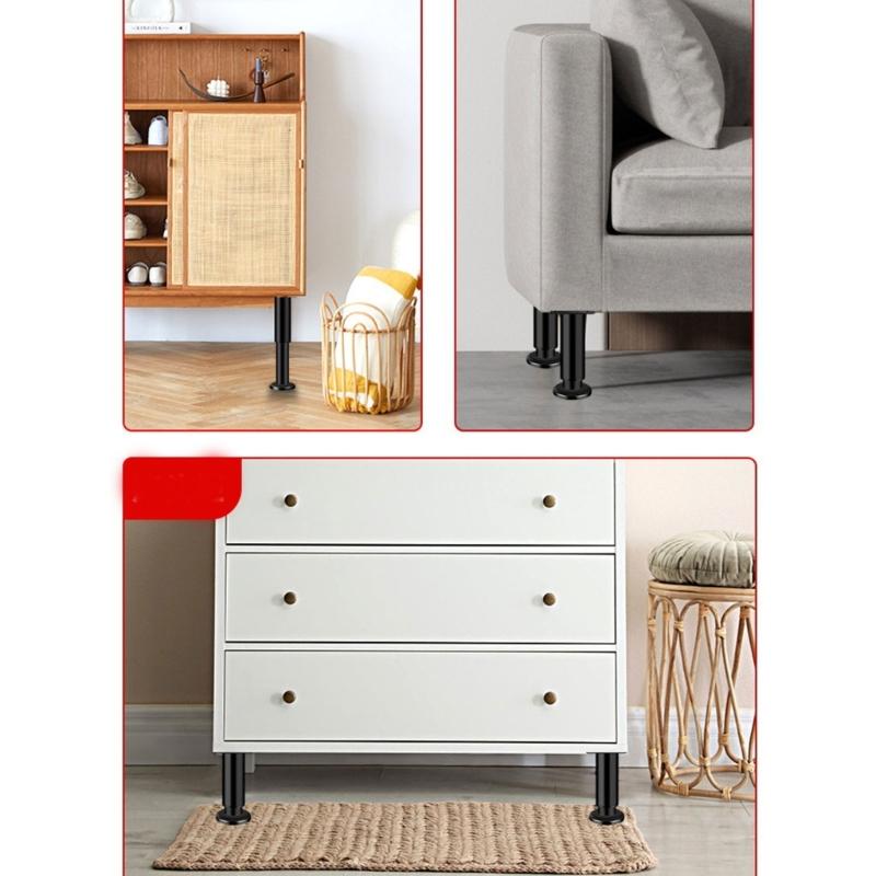 4Pcs Adjustable Height Table Legs Alloy Furniture Support Telescoping Furniture Leg For Bedside Sofa Table Cabinet