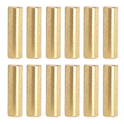 12 STÜCKE Tonabnehmer Magnet Slug Rod Ersatz E-Gitarren Tonabnehmer Metall Magnetische Säulen Gold