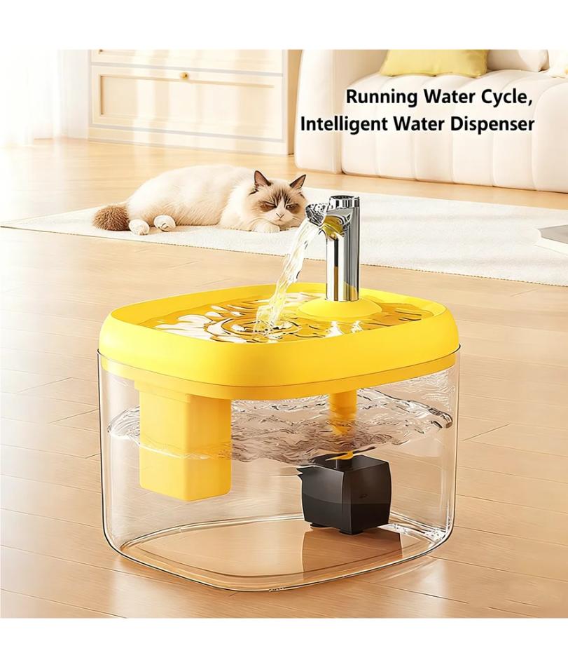 New Cat Water Fountain Auto Filter Transparent Cat Drinker USB Anti-Dry Burning Recirculate Filtering Water Dispenser with Pump