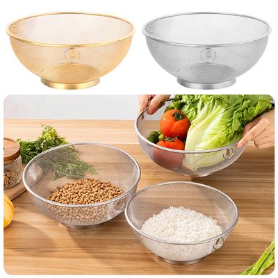 Fine Mesh Mesh Colander Stainless Steel Washing Rice Bowl High Quality Strainer Basket