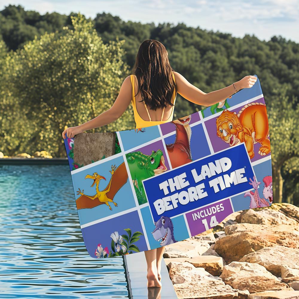 

Cartoon The Land Before Time Towel Quick Drying Beach Towels Are Suitable For Swimming Pools Camping Yoga And The Gym W30*H60(CM)