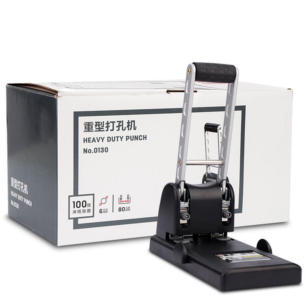 2 Hole Punching Machine Heavy Duty Metal Plastic 100 Sheets Thickened Office Hole Punching Machine