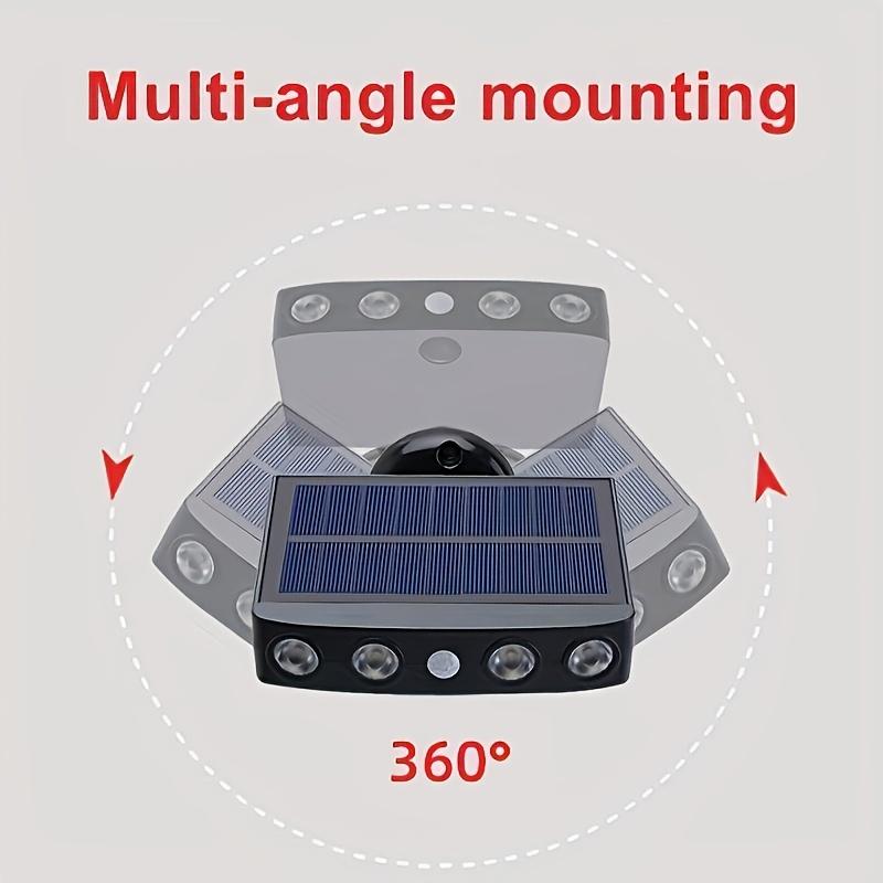 Powerful 4 LED Solar Security Lights Outdoor Decor Sensor Motion 3 Modes Street Waterproof Lamp Wall Night Work Light for Garden