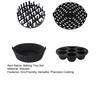 Yousheng 4Pcs Round Air Fryer Silicone Baking Tray Set Anti-Stick Air Fryer Pan Hot Dog Rack 7 Cavity Cake Mold Gift for Cooking Enthusiasts