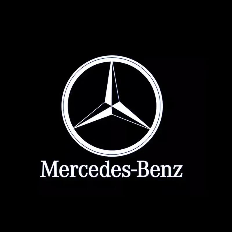 

New 2025 Hot 2Pcs Led Car Door Welcome Light Logo Projector For Mercedes Benz W212 W205 AMG ML W166 W176 W177 W213 W246 GLB GLC 2PCS