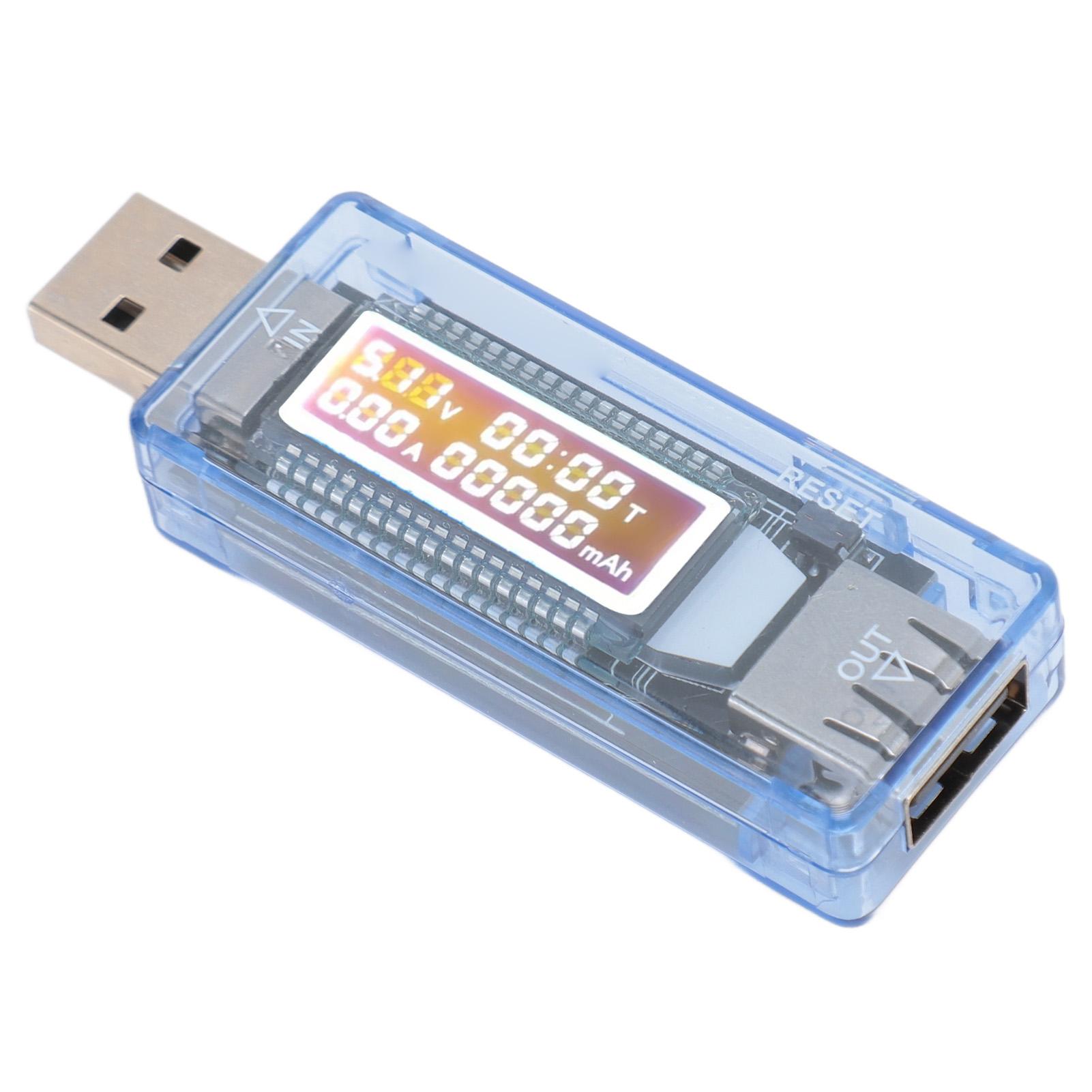 

USB Вимірювач потужності USB Монітор струму USB 2.0 Інтерфейс Тестер напруги, струму, потужності Світлодідна підсвітка